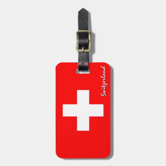 Zwitserse Bagagelabels, patriottische Zwitserse vl Bagagelabel (Voorkant verticaal)