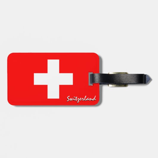 Zwitserse Bagagelabels, patriottische Zwitserse vl Bagagelabel (Achterkant horizontaal)