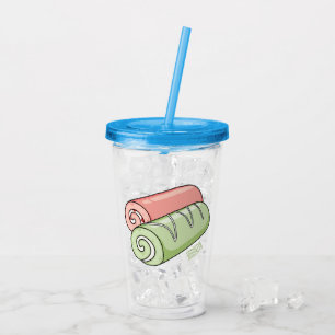Zwitserse cartoon voor rolkoeken acryl drinkbeker