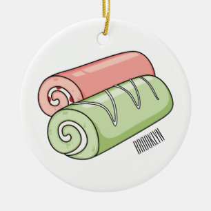 Zwitserse cartoon voor rolkoeken keramisch ornament