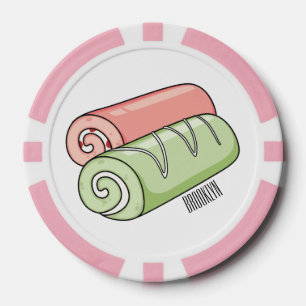 Zwitserse cartoon voor rolkoeken poker chips
