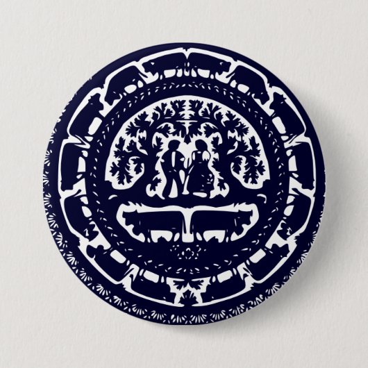 Zwitserse decortknop ronde button 7,6 cm (Voorkant)