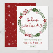 Zwitserse Duitse vrolijk kerstfeest, op maat gemaa Feestdagenkaart (Voorkant / Achterkant)