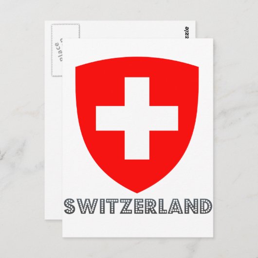Zwitserse Embleem Briefkaart (Voorkant / Achterkant)