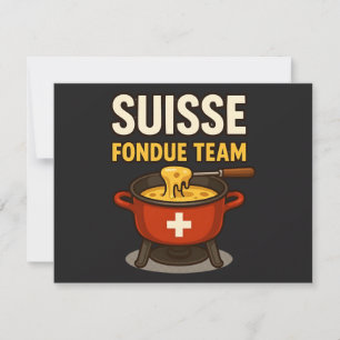 Zwitserse Fondue Team Kaart