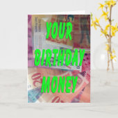 Zwitserse frank Birthday Money Kaart (Gele Bloem)