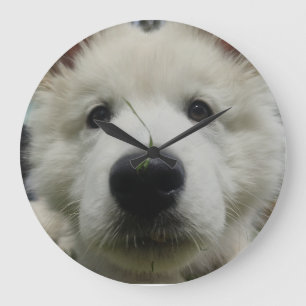 Zwitserse Herder Hond Muur Klok – Full Face Dog