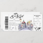 Zwitserse instapkaart Save the Date ticket Kaart (Voorkant / Achterkant)