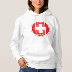 Zwitserse Kruis Suisse Cirkel Vorm Hoodie