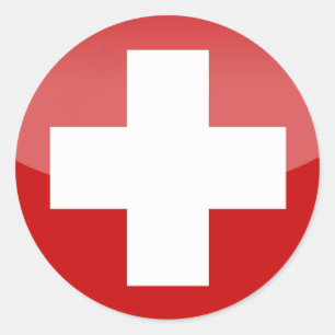 zwitserse kruissticker ronde sticker