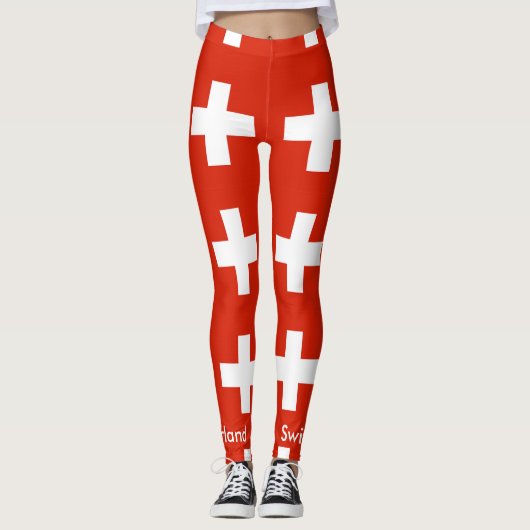 Zwitserse nationale vlag leggings (Voorkant)