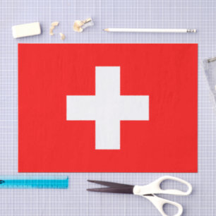 Zwitserse papieren tissue, Zwitserse vlag tissue p Tissuepapier