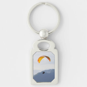 Zwitserse Paragliding Fantastische Oranje Kleurrij Sleutelhanger
