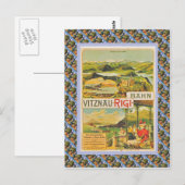 Zwitserse Raulway Vitznau Rigi Bahn Briefkaart (Voorkant / Achterkant)