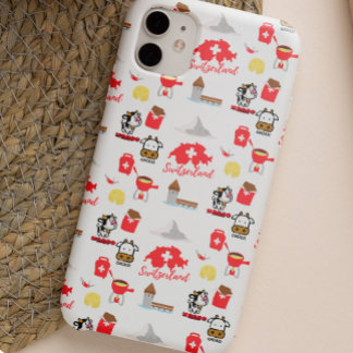 Zwitserse reispictogrammen | Clip Art Pattern iPhone 11 Hoesje
