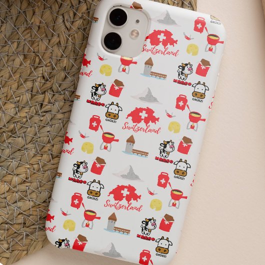 Zwitserse reispictogrammen | Clip Art Pattern Case-Mate iPhone Case