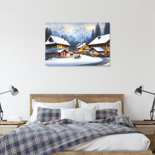 Zwitserse schilderCanvas afdrukken (Insitu (Slaapkamer))
