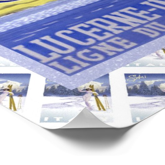 Zwitserse spoorweg Luzern Interlaken Brunig Poster (Hoek)