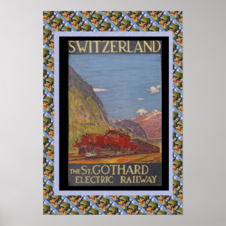 Zwitserse spoorweg Poster