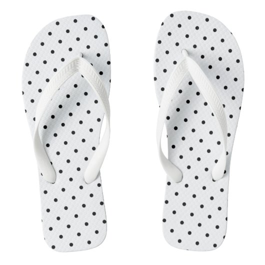 Zwitserse Stippen in het wit | Sandalen Teenslippers (Voetbed)