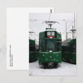 Zwitserse trams bij BVB M-Parc depot, Bazel Briefkaart (Voorkant / Achterkant)
