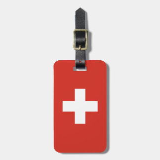 Zwitserse vlag bagagelabel