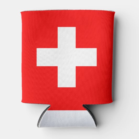 Zwitserse vlag blikjeskoeler (Voorkant)