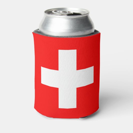 Zwitserse vlag blikjeskoeler (Blikje Achterkant)