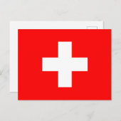 Zwitserse vlag briefkaart (Voorkant / Achterkant)