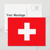 Zwitserse vlag briefkaart (Voorkant / Achterkant)