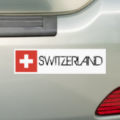 Zwitserse vlag bumpersticker (Op auto)