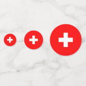 Zwitserse vlag confetti (Voorkanten)