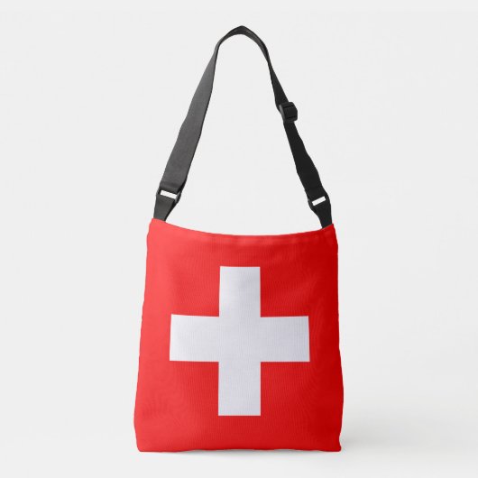 Zwitserse vlag crossbody tas (Voorkant)