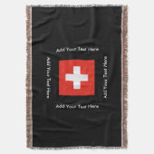 Zwitserse vlag deken (Voorkant Verticaal)