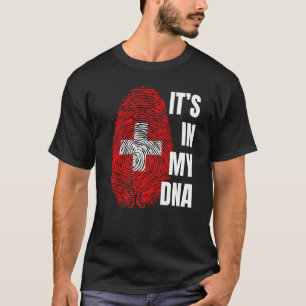 Zwitserse vlag Dna Fingerprint Zwitserland T-shirt