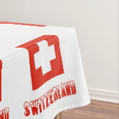 Zwitserse vlag en Zwitserland Tafelkleed (Voorbeeld)