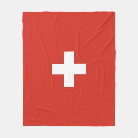 Zwitserse vlag fleece deken (Voorkant)