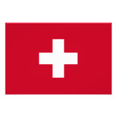 Zwitserse vlag foto afdruk (Voorkant)