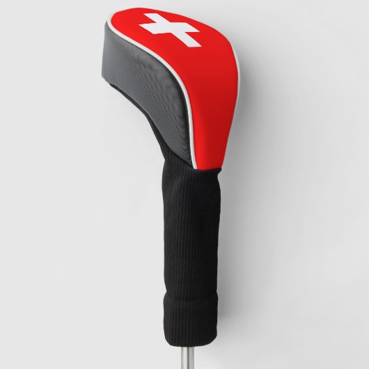 Zwitserse vlag golfheadcover (Schuin)
