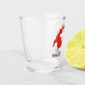 Zwitserse vlag - Kaart Shot Glas (Links)