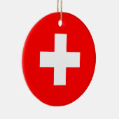 Zwitserse vlag keramisch ornament (Rechts)