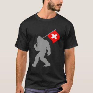 Zwitserse vlag met Suisse of Zwitserse vlag T-shirt