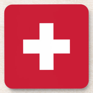 Zwitserse vlag onderzetter