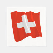 Zwitserse vlag papier servetten (Voorkant)