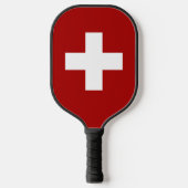 Zwitserse vlag pickleball paddle (Voorkant)