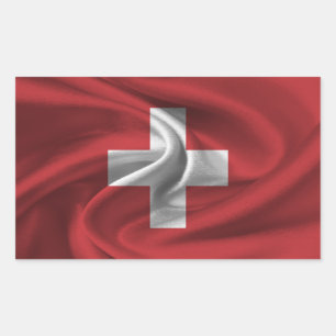Zwitserse vlag rechthoekige sticker