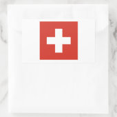 Zwitserse vlag rechthoekige sticker (Tas)