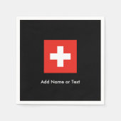 Zwitserse vlag servetten (Voorkant)