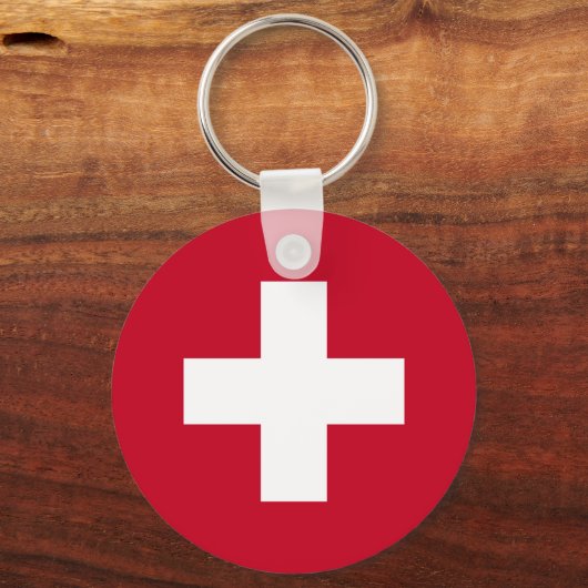 Zwitserse vlag sleutelhanger (Voorkant)