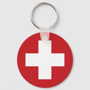 Zwitserse vlag sleutelhanger